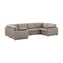 Marley Small U-Shape Modular Corner Sofa in Oslo Oyster Leather - Group 10
