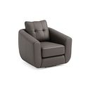 Marley Swivel Chair in  Oslo Elephant Grey Leather