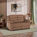 Marlow 2 Seater Sofa in Plush Brown Fabric
