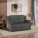 Marlow 2 Seater Sofa in Plush Charcoal Fabric