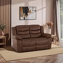 Marlow 2 Seater Sofa in Ranch Dark Brown Fabric