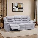 Marlow 3 Seater Electric Recliner Sofa in Miller Grey Fabric