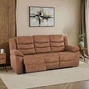 Marlow 3 Seater Electric Recliner Sofa in Ranch Brown Fabric