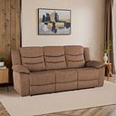 Marlow 3 Seater Sofa in Plush Brown Fabric