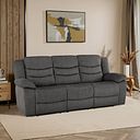 Marlow 3 Seater Sofa in Plush Charcoal Fabric