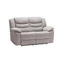 Marlow 2 Seater Electric Recliner Sofa in Andaz Silver Fabric