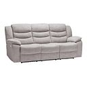 Marlow 3 Seater Electric Recliner Sofa in Andaz Silver Fabric