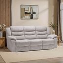 Marlow 3 Seater Sofa in Andaz Silver Fabric