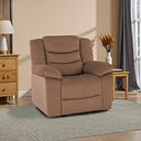 Marlow Armchair in Plush Brown Fabric