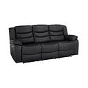 Marlow 3 Seater Electric Recliner Sofa in Black Leather