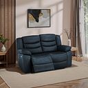Marlow 2 Seater Electric Recliner Sofa in Blue Leather
