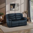 Marlow 2 Seater Sofa in Blue Leather
