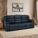 Marlow 3 Seater Sofa in Blue Leather