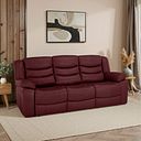 Marlow 3 Seater Sofa in Burgundy Leather
