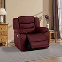 Marlow Electric Recliner Armchair in Burgundy Leather