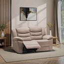 Marlow 2 Seater Electric Recliner Sofa in Dorset Beige Fabric