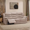 Marlow 3 Seater Electric Recliner Sofa in Dorset Beige Fabric