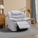 Marlow Electric Recliner Armchair in Miller Grey Fabric