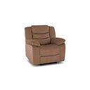 Marlow Electric Recliner Armchair in Plush Brown Fabric
