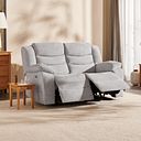 Marlow 2 Seater Electric Recliner Sofa in Keswick Dove Fabric