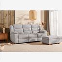 Marlow 3 Seater Electric Recliner Sofa in Keswick Dove Fabric