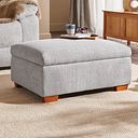 Marlow Storage Footstool in Keswick Dove Fabric
