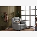 Marlow Armchair in Light Grey Leather