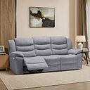 Marlow 3 Seater Electric Recliner Sofa in Santos Steel Fabric