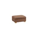 Marlow Storage Footstool in Plush Brown Fabric