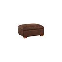 Marlow Storage Footstool in Ranch Dark Brown Fabric