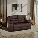 Marlow 2 Seater Sofa in Two Tone Brown Leather
