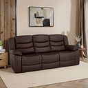 Marlow 3 Seater Sofa in Two Tone Brown Leather