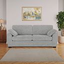 Melbourne 4 Seater Sofa in Enzo Silver Fabric