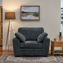 Melbourne Armchair in Enzo Slate Fabric