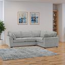 Melbourne Left Hand Corner Sofa in Enzo Silver Fabric