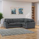 Melbourne Left Hand Corner Sofa in Enzo Slate Fabric