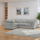 Melbourne Right Hand Corner Sofa in Enzo Silver Fabric