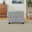 Melbourne Storage Footstool in Enzo Silver Fabric