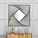 Skylar Metal Wall Mirror - Black