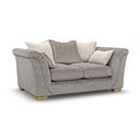 Milldale 2 Seater Pillow Back Sofa in Garda Acier Fabric with Linen Scatters