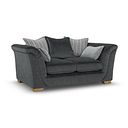 Milldale 2 Seater Pillow Back Sofa in Garda Carbon Fabric with Grey Scatters