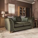 Milldale 2 Seater Pillow Back Sofa in Garda Seaweed Fabric with Earth Scatters
