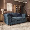 Milldale 2 Seater Pillow Back Sofa in  Milo Navy Fabric with Navy Scatters