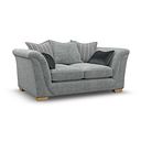 Milldale 2 Seater Pillow Back Sofa in Milo Pewter Fabric with Grey Scatters