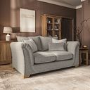 Milldale 2 Seater Sofa in Milo Mink Fabric with Linen Scatters