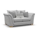 Milldale 2 Seater Sofa in Milo Silver Fabric with Grey Scatters