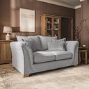 Milldale 2 Seater Sofa in Milo Silver Fabric with Grey Scatters