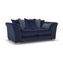 Milldale 3 Seater Pillow Back Sofa in Garda Atomic Fabric with Navy Scatters
