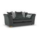 Milldale 3 Seater Pillow Back Sofa in Garda Carbon Fabric with Grey Scatters