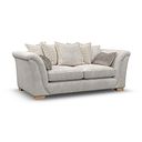 Milldale 3 Seater Pillow Back Sofa in  Milo Ivory Fabric with Linen Scatters